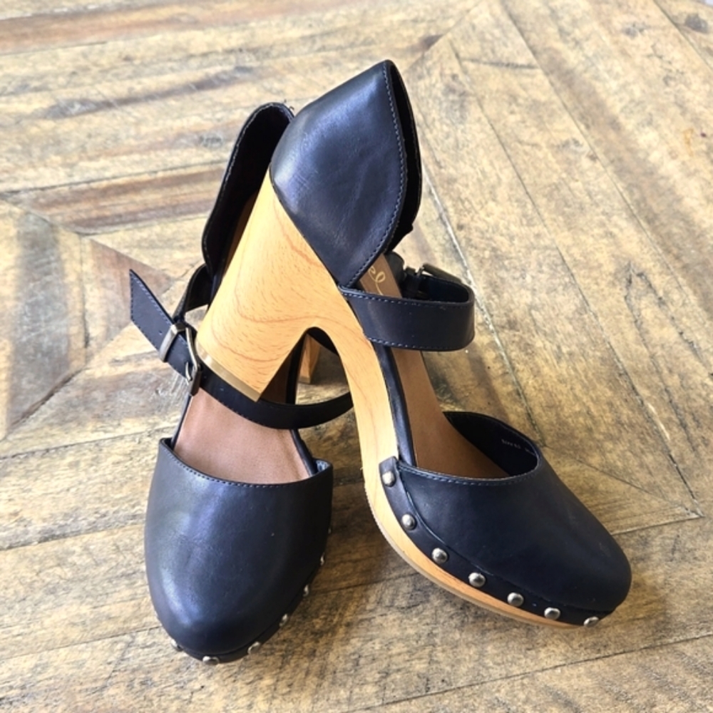 Revel Studded Platform Mule/Clog Block Heeled Sho… - image 3